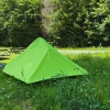 Tente gonflable renforcée anti-vent en bivouac altitude
