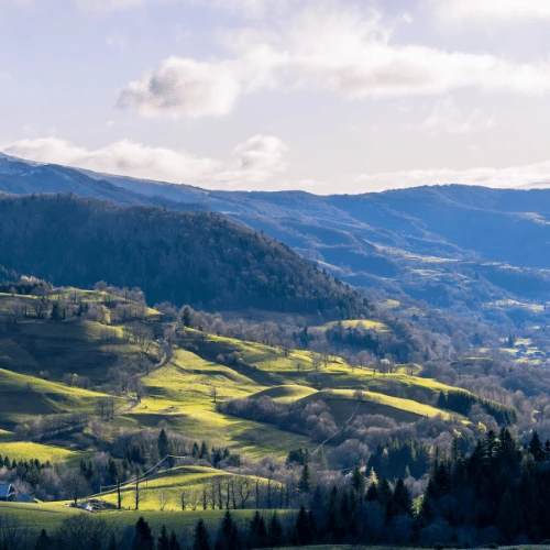 Mont de cantal bivouac paysage